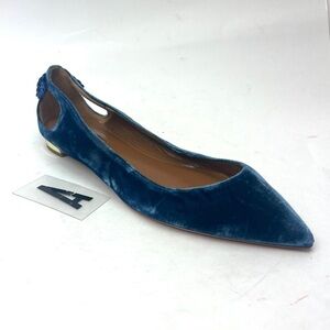 AQUAZZURA 'Forever Marilyn' Tassel Bow Cut out flats sz 6.5